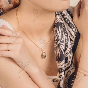 보석 우아한 925 실버 보석 골드 도금 사용자 정의 스타 하늘 흑백 어머니 진주 펜던트 목걸이 - Product Image 5