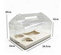 Boîte Bento transparente avec 6 cupcakes et 1+ 2 boîtes à cupcakes pour sushis avec gaufrage et pelliculage mat Plus Plus