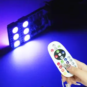 DC 12V T10 RGB 5050 36SMD Coloré Led BA9S Panneau De Commande À Distance Intérieur Auto Lampes De Lecture Dôme Festons Lumières Adaptateur 3 vendu