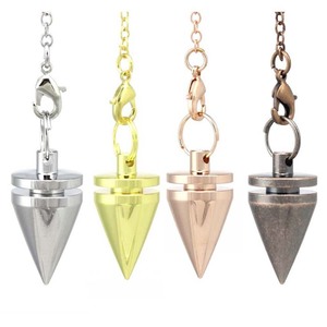Metallo Pendolo Pendulos Pendoli per Rabdomanzia A Spirale Cono Antico Piramide Pendule Spirtual Reiki pendente - Product Image 4