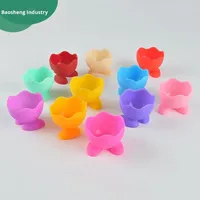 Rak Spons Makeup Stainless Steel Bentuk Bunga dengan Kotak Pembagi dan Tempat Penyimpanan untuk Puff Bedak dan Peralatan Makeup