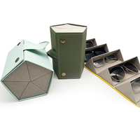 Organisateur de lunettes de soleil pliable et coloré pour le voyage, étui portable pour lunettes, sac de rangement multiple pour lunettes
