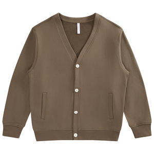 OEM/ODM Cardigan jacquard personnalisé tricots tendance pour hommes, pull d'hiver à manches longues et col en V - Product Image 1