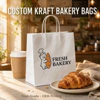 Kraftpapiertüten zum Fabrikpreis Großhandel mit Individuell Bedrucktem Logo Braune Weiße Einkaufstaschen mit Griffen in Groß Mittel Klein