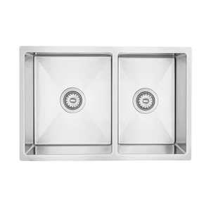 Évier de cuisine double en acier inoxydable, vente en gros directe usine, pour hôtels et appartements commerciaux, fournisseur OEM ODM personnalisé - Product Image 1