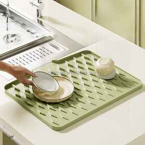 Alfombrilla de Silicona para Escritorio, Escurridor de Platos para Cocina, Fácil de Limpiar, Aislante del Calor - Product Image 1