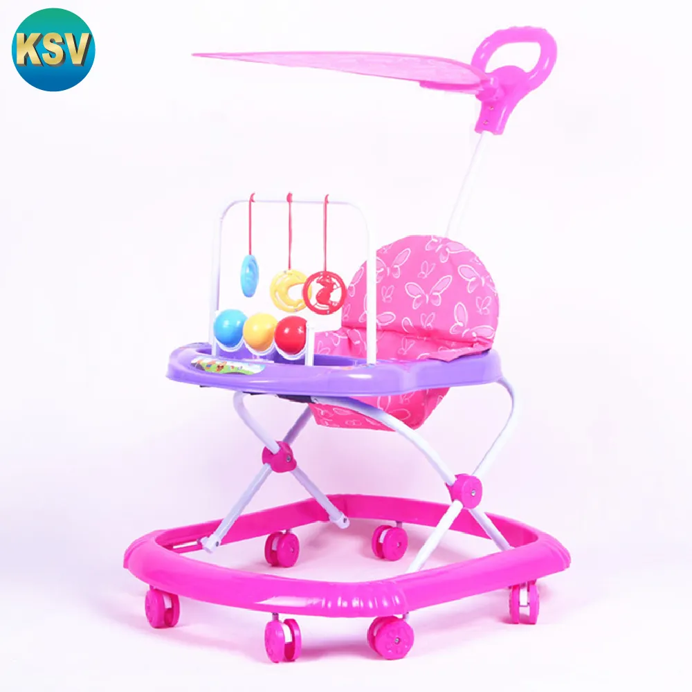 Baby Walker Anak-anak, Belanja Online Bentuk Keranjang Plastik Solid Dapat Dilipat Duduk dan Berjalan