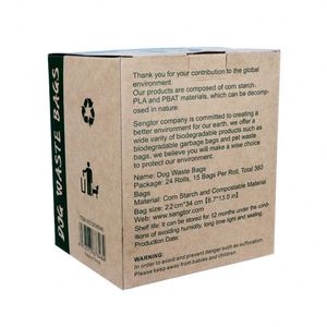 Bolsa para excremento de perro biodegradable, ecológica, impresa con logotipo personalizado, apta para residuos de mascotas. - Product Image 2
