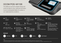 POS-M1106 OCOM Machine Point de Vente de Bureau 11.6 Pouces Tactile sous Windows Android avec Imprimante