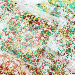 INTODIY 10g Conjunto De Combinação De Natal Lantejoulas De Natal Grosso Lantejoulas De Neve Estrelas Da Árvore De Natal Mixed Glitter Patches - Product Image 3