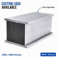 Dissipateur thermique à convection forcée extrudé pour soudure époxy thermique, à faible résistance thermique, pour convertisseurs DC-DC et amplificateurs de puissance