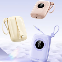 Batterie externe portable tendance WM 2026 10000mAh 22.5W à charge rapide Type-C avec câble Kuahao/OEM, affichage LED, logo OEM, cadeau