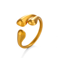 Cincin Tetes Baja Tahan Karat Gaya Eropa dan Amerika untuk Wanita Desain Unik Hip-hop Cincin Baja Titanium Pabrik