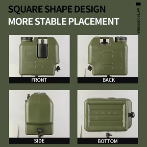 Cubo de Agua Portátil de 20L de Material PE con Botella Pequeña y Grifo, Adecuado para Campamentos al Aire Libre y Viajes en Auto, 5.3 galones - Product Image 3