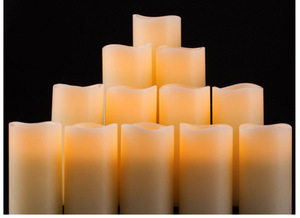 Bougies LED Zijin de qualité commerciale, blanc chaud, lot de 12, 22x150mm, piles 2AA, 100 heures <span class=keywords><strong>d</strong></span>'éclairage <span class=keywords><strong>d</strong></span>'<span class=keywords><strong>urgence</strong></span>, <span class=keywords><strong>d</strong></span>écoration personnalisée pour la maison - Product Image 5