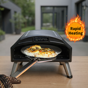 Horno de Pizza Napolitano Giratorio Pequeño para el Hogar, Horno de Pizza Portátil de Gas de 15 Pulgadas - Product Image 2