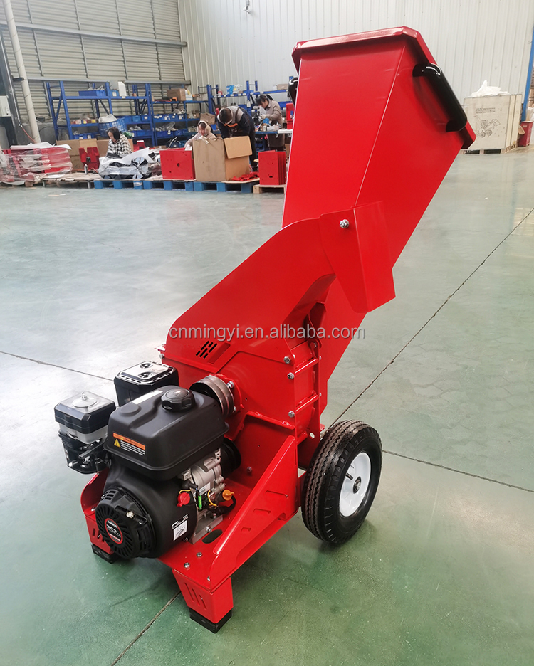 ガソリンエンジン チッパー 赤 粉砕機 ウッドチッパー 7.5馬力 シュレッダー粉砕装置 最大処理