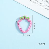 Mousqueton à ressort en alliage, forme fraise colorée à pois, pour la fabrication de porte-clés DIY, pièces accessoires multicolores