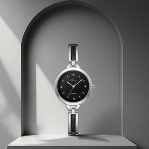 Reloj de Cuarzo de Lujo para Mujer, Diseño Único, Casual, con Diamantes, Logotipo Personalizado, Mezcla de Colores, Acero Inoxidable, Estilo Moderno - Product Image 1