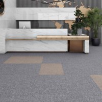 Dalles de moquette commerciales abstraites de luxe à installation facile pour bureaux, carrées 50x50, de haute qualité, écologiques, antidérapantes, en stock