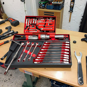 Kinbox Vật Phẩm Chuyên Nghiệp TF01M124 Bộ Cờ Lê Kết Hợp Có Thể Đảo Ngược - Product Image 3