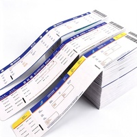 Billet d'embarquement thermique perforé vierge pour compagnies aériennes, billet de vol thermique, étiquette d'accès à l'aéroport