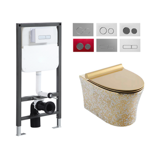 Bathroom Wall Hung Toilet hidden Tank Fix to The Wall Back HDPE Plastic Concealed Cistern Toilet Wc Concealed tank