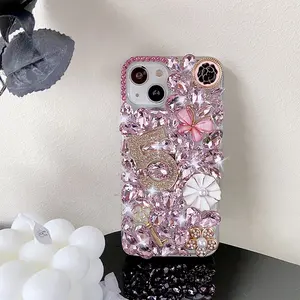 Luxury diamond rhinestone phone cases for iphone 13 pro max 12 11 xr 8plus women cellphone cover