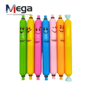 Bolígrafos de plástico con forma de <span class=keywords><strong>salchicha</strong></span> de jamón de expresión bonita y divertida al por mayor de papelería MEGA para niños, regalo inspirado en dibujos animados - Product Image 1