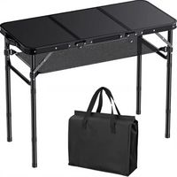 Offre Spéciale : Ensemble de Table de Camping Pliante QINGFENG en Aluminium Léger, Design Rectangulaire Moderne, Mobilier d'Extérieur Portable avec Rangement