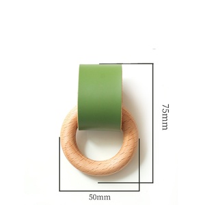 Modern Single-Hole Wooden Pull-Out Handle for Bedroom Living Room Wine Cabinet Office Wardrobe Doors-Versatile <b>Drawers</b> Use - Product Image 1