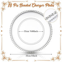 Assiettes de Présentation Rondes en Plastique Dorées Transparentes pour Mariage, Réutilisables, 13 Pouces, CLASSIQUE, Vente en Gros, Pas Cher