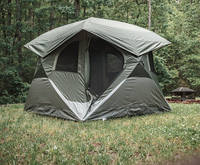 Tente dôme hexagonale de camping familial avec moustiquaire anti-insectes pour l'extérieur