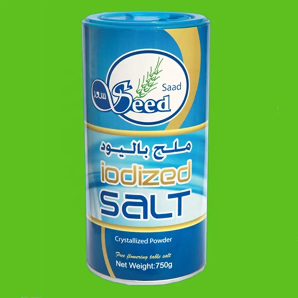 crystallized powder iodized salt 750g package