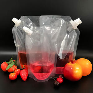 Bolsa de plástico transparente de 1 litro, termosellable, resistente, con boquilla, para jugo, bebidas y leche. - Product Image 4