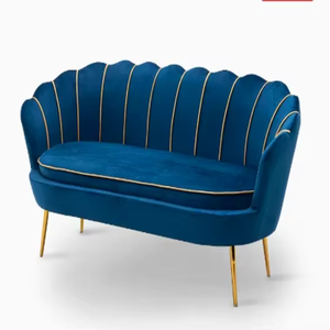 Luxuriöses Zweisitzer-Sofa-Set Neues Samt-Design mit Metallbeinen Bestseller Bequemer Kombinations-Esszimmerstuhl für Wohnzimmer - Product Image 5