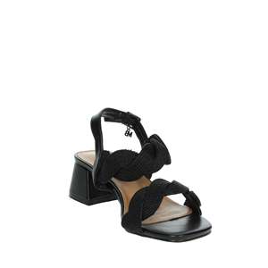 Sandalo con Tacco Mariella Burani 51243 Nero Polvere con Cinturino Annodato e Tacco Largo per l'Estate - Product Image 5