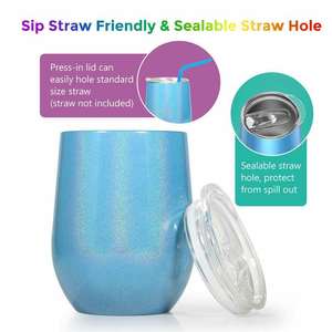 Logo personnalisé Hot 12oz Champagne Flûte Tumbler Vente en gros Champagne Flûte Vin Double Paroi En Acier Inoxydable Gobelet Isolé - Product Image 4