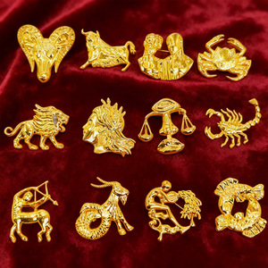 Broches de los 12 signos del zodiaco, los más vendidos transfronterizos, accesorios exquisitos, modernos y personalizados, insignias, cumpleaños - Product Image 2