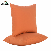 Décoration d'intérieur chaise d'extérieur décorative moderne coussins carrés orange pour canapé blanc
