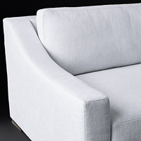 Canapé en tissu de lin blanc de luxe personnalisé Rhoohill, style rétro, pour salon, villa, meubles de salon modernes, ensemble de canapés