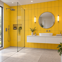 Panneau mural SPC anti-moisissure, panneau à emboîtement à quatre côtés pour la rénovation de salle de bain et le crédence de cuisine