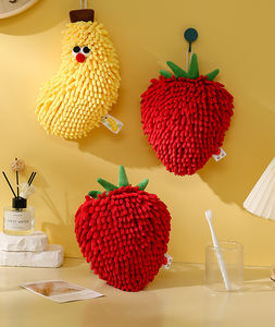 Toalla de Mano Absorbente Ecológica Comprimida de Felpa de Coral Amarillo Brillante con Diseño Floral Cuadrado de Secado Rápido Desechable para Adultos - Product Image 2