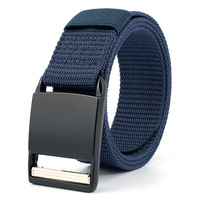 Nouvelle ceinture en toile de nylon pour homme, ceinture de sport, ceinture de loisirs, ceinture tactique en tissu anti-allergique