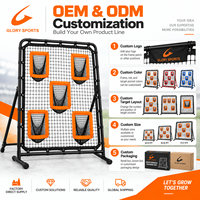 Filet d'entraînement portable pour lanceur de football américain à 5 poches, pour l'entraînement de la précision de la passe, avec logo personnalisé OEM