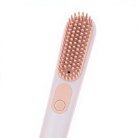 Brosse lissante professionnelle sans fil en céramique avec alimentation USB et batterie, fer à lisser portable