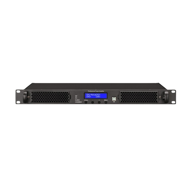 YLW-T1.0K Professional Audio Sound Power Amplifier 2 Channel 500W High Power Light Weight 1U Class D with DSP for Speaker