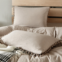 Literie égyptienne de couleur personnalisée, douce et écologique, couette à rayures en satin, ensemble de draps d'hôtel