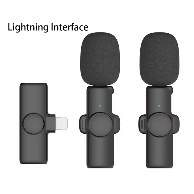 PIX-LINK K11 Portable Wireless Lavalier Microphone for iPhone Android Noise Cancelling Mini Microphone for YouTube Video