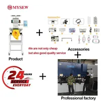 Machine à broder industrielle MYSEW MFS1200, tête simple, 12 aiguilles, 360x200mm, coupe automatique pour la production de t-shirts